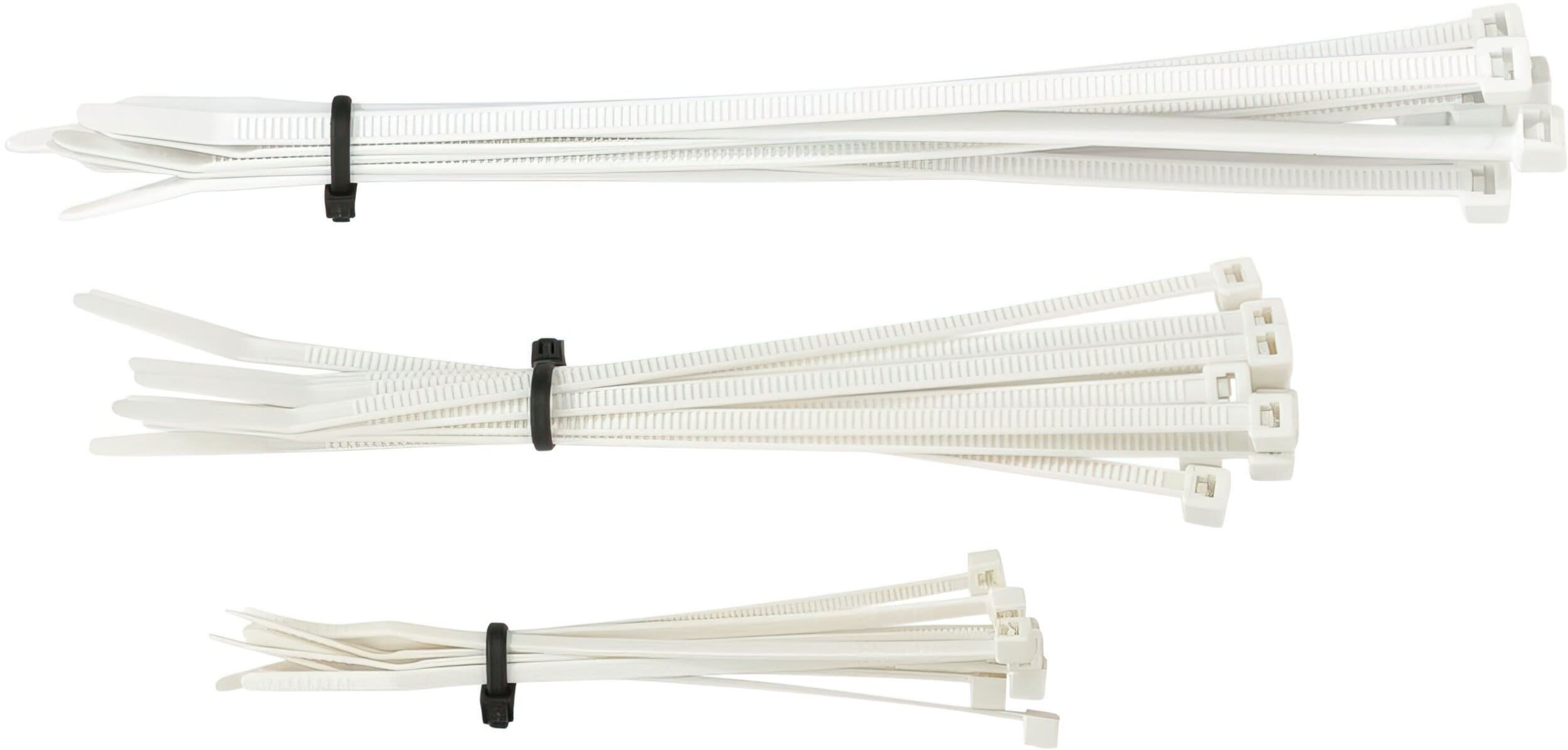 MR24040586 Fascette cavi 10cm / 15cm / 20cm bianco (x30)
