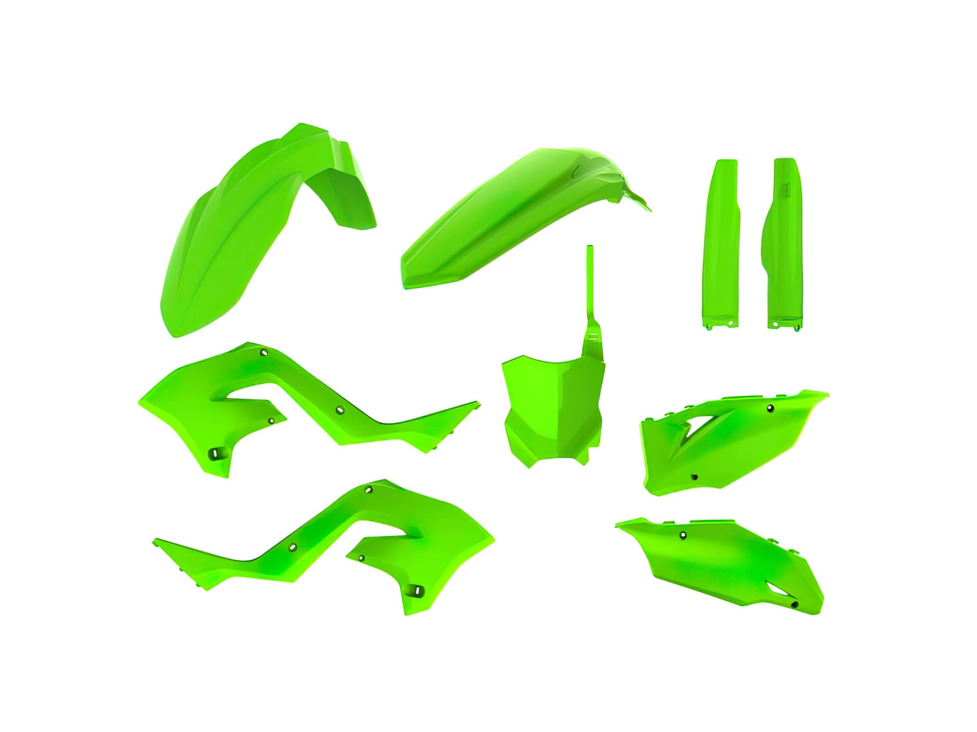 POL-90936 Kit Carena Polisport Restyle verde citron Kawasaki KX125 / 250, COD: POL-90936