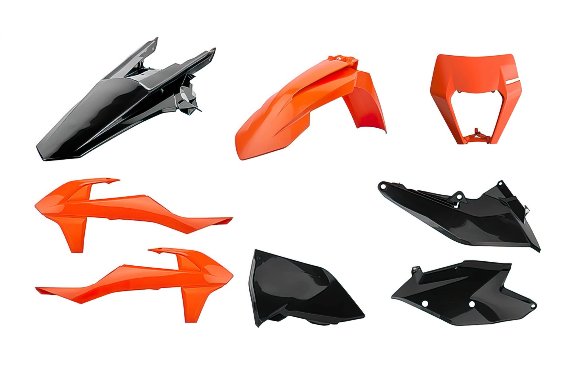 POL-90885 Kit Carena Polisport Enduro arancione / nero KTM EXC / EXC-F