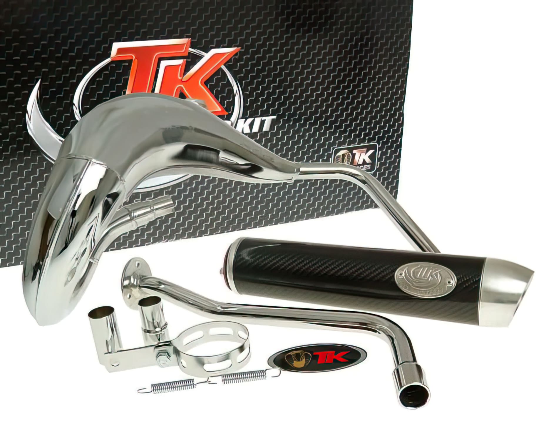 TK-H10533-Q Turbo Exhaust Kit Bufanda RQ Chrom Peugeot XP7 / Motorhispania Furia
