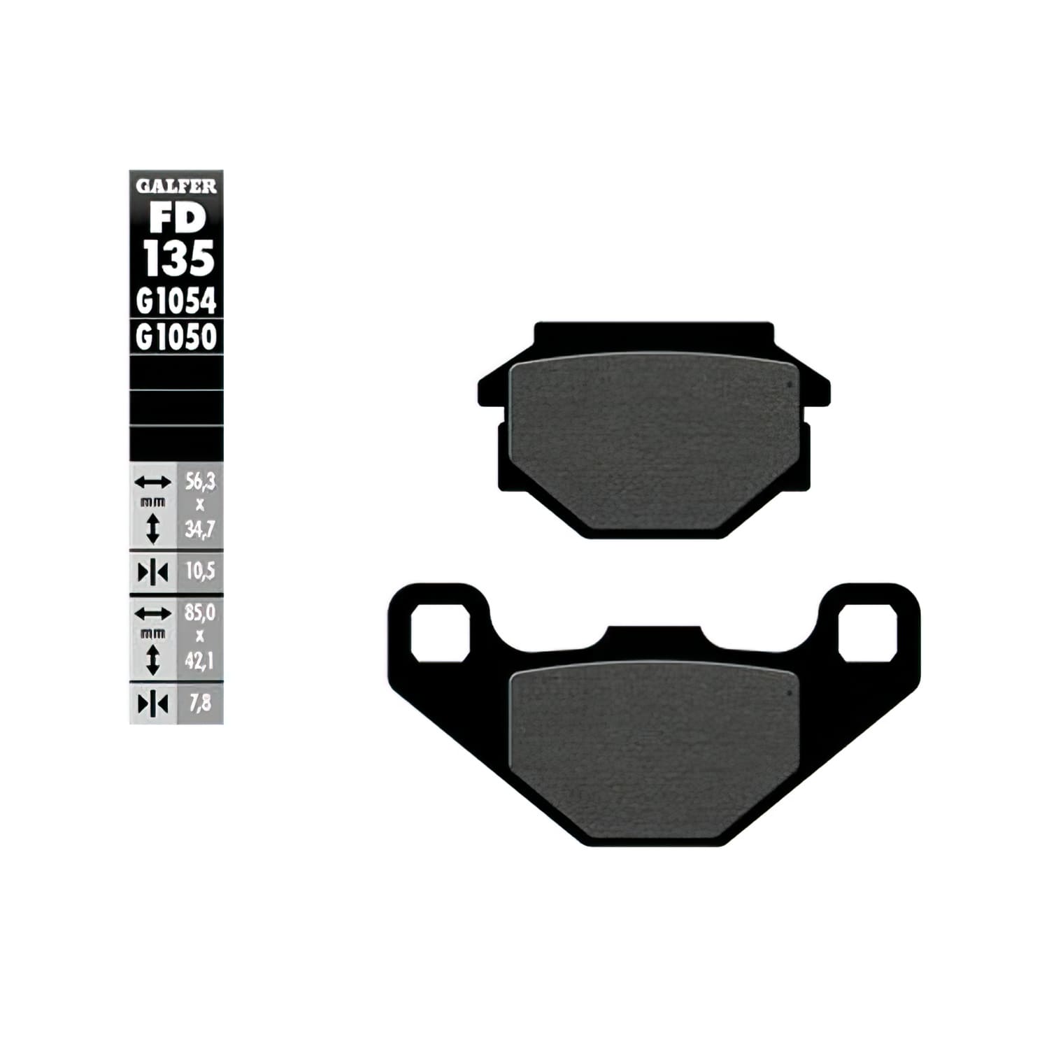 GLFD135G1050 Pastiglie freno Galfer semi-metallico Scooter Malaguti F10, COD: GLFD135G1050