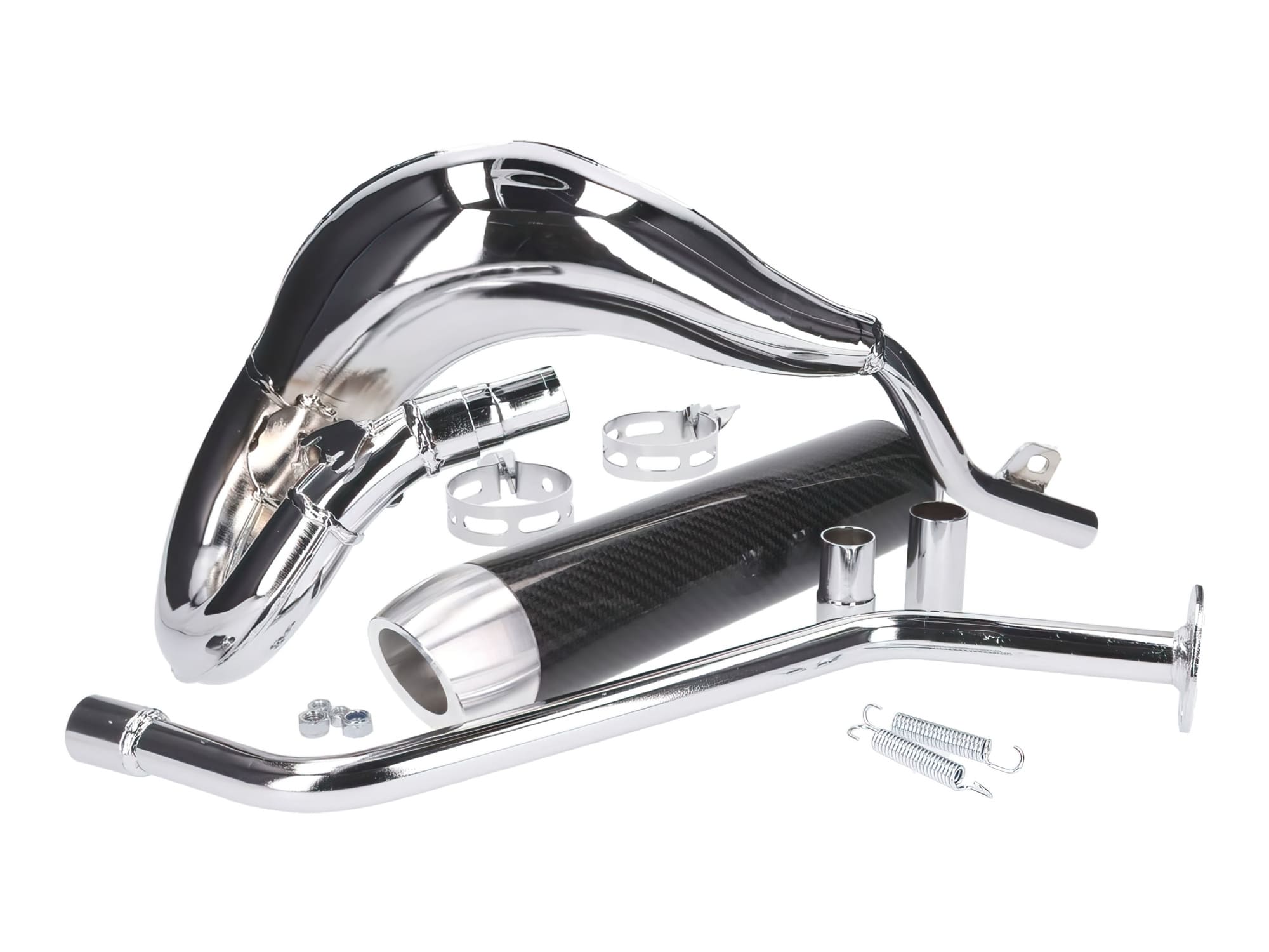 TK-H10543-Q Marmitta Turbo Kit Bufanda RQ Chrom Generic Trigger / Keeway / KSR-Moto / Ride