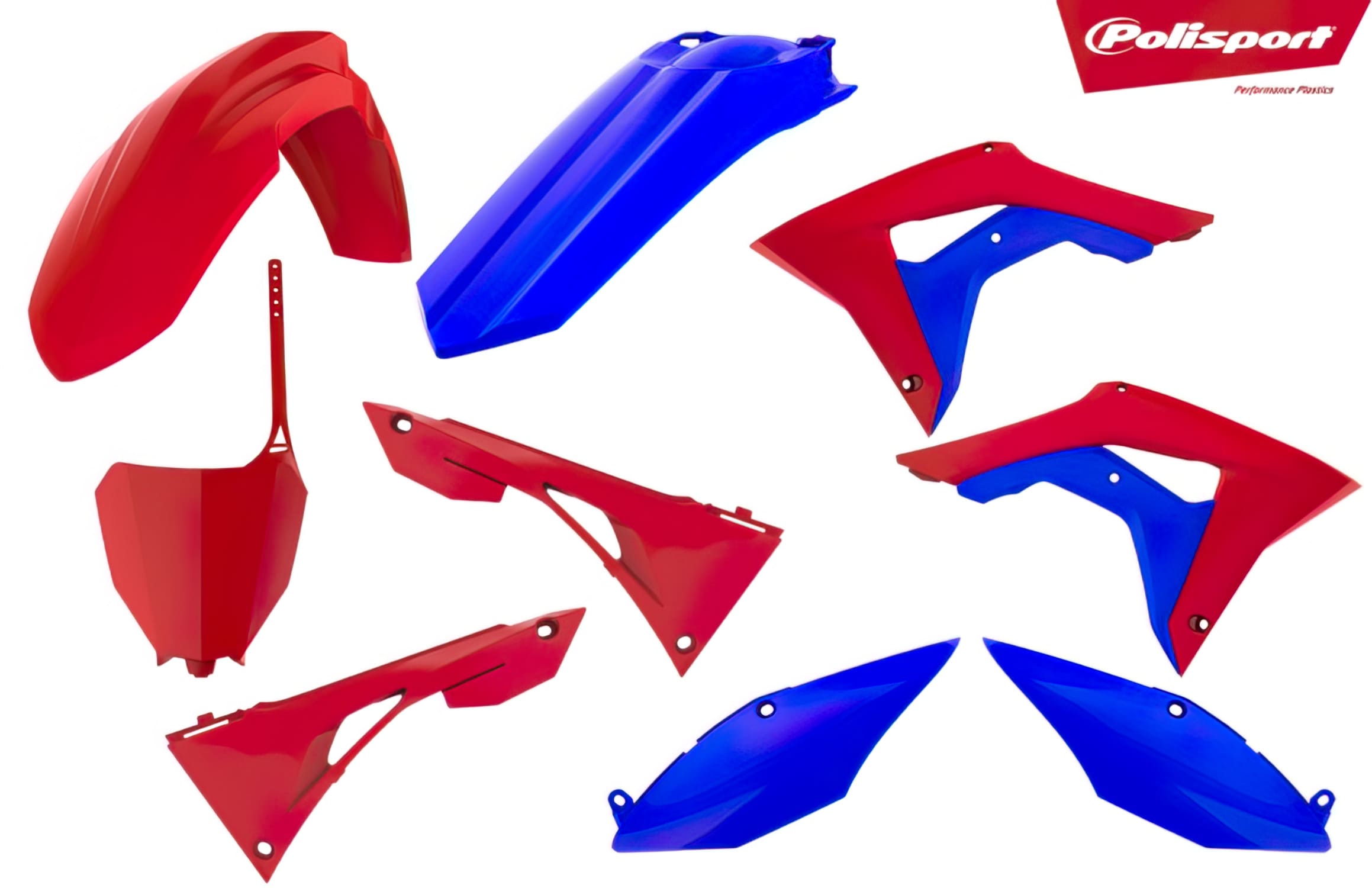 POL-90791 Kit Carena Polisport rosso / blu Honda CRF250 / 450R, COD: POL-90791