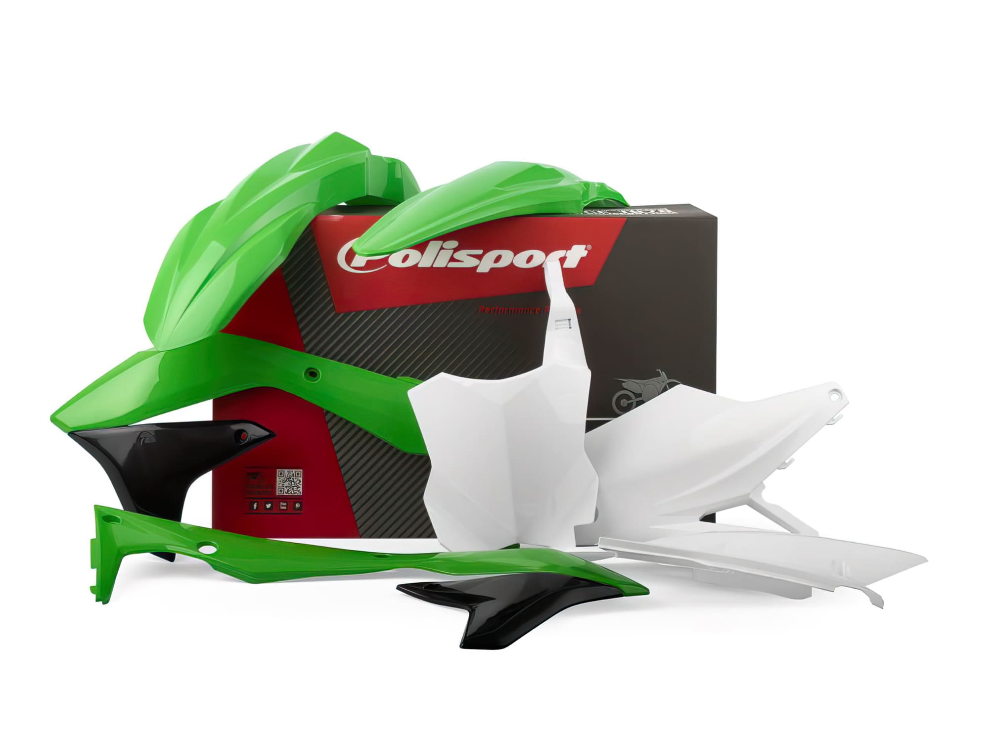 POL-8417100003 Kit Carena Polisport colore originale Kawasaki KXF 450, COD: POL-8417100003
