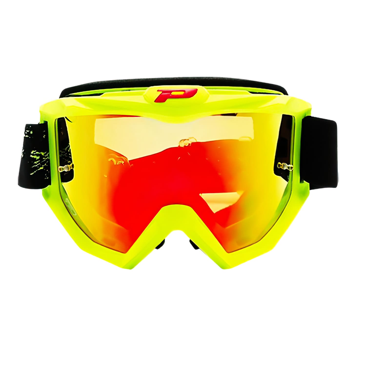 PG3204-489882 Maschera cross ProGrip 3204 FL vetro specchiato giallo fluo, COD: PG3204-489882