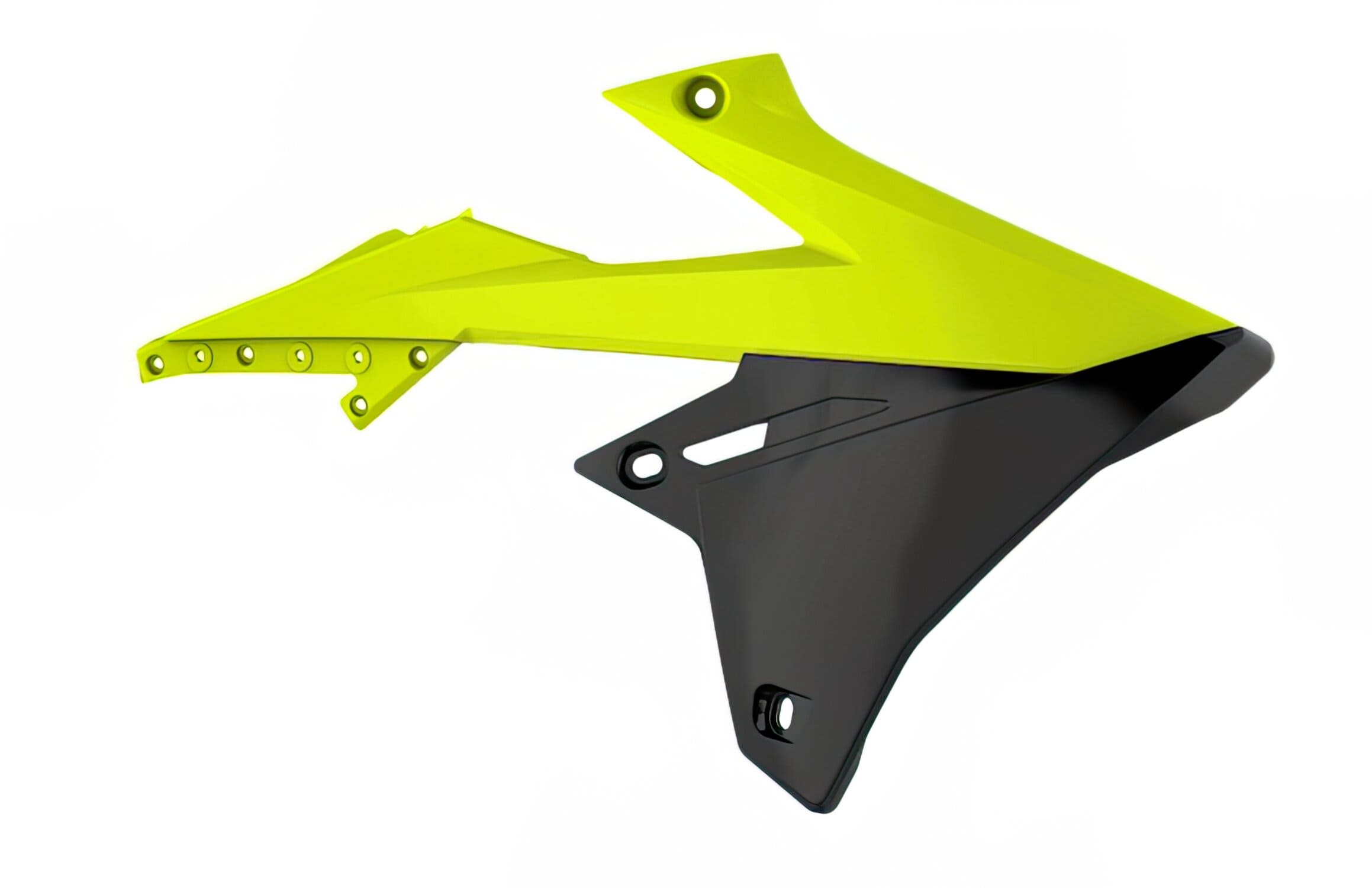 POL-8468300001 Carene laterale anteriore Polisport giallo fluo Suzuki RM-Z 450, COD: POL-8468300001
