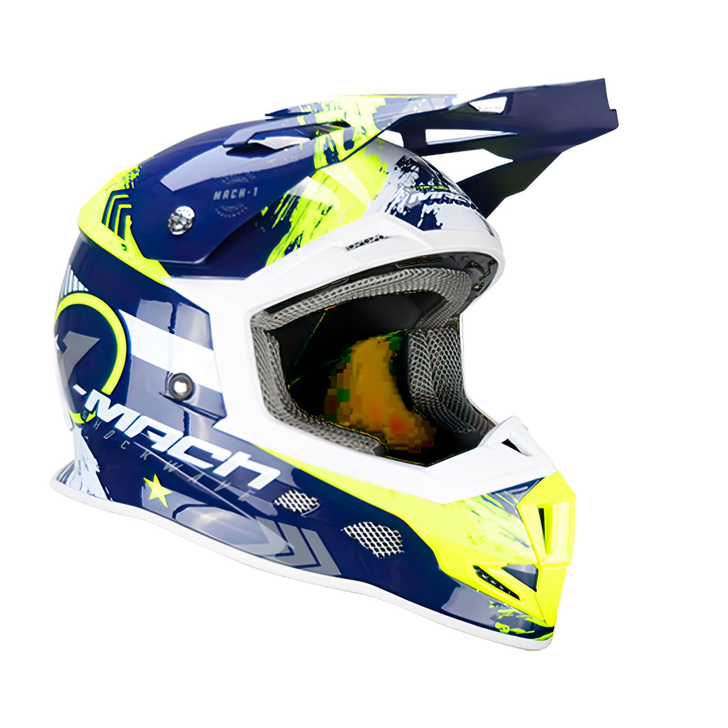 CGN505935 Casco Cross Trendy T-902 Mach1 blu / giallo XXL, COD: CGN505935