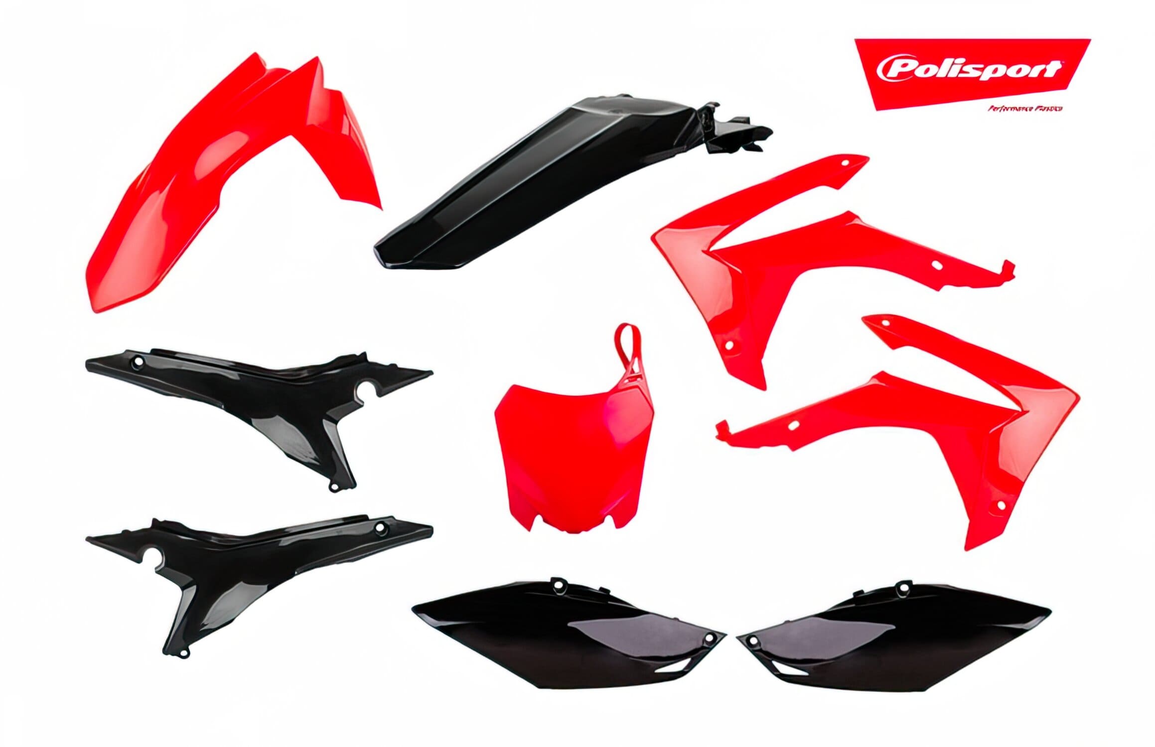 POL-90832 Kit Carena Polisport rosso / nero Honda CRF250 / 450R, COD: POL-90832