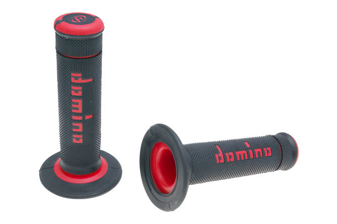 DOM37220RP Manopole Domino A190 Off-Road nero / rosso - Billaricambi SRLS