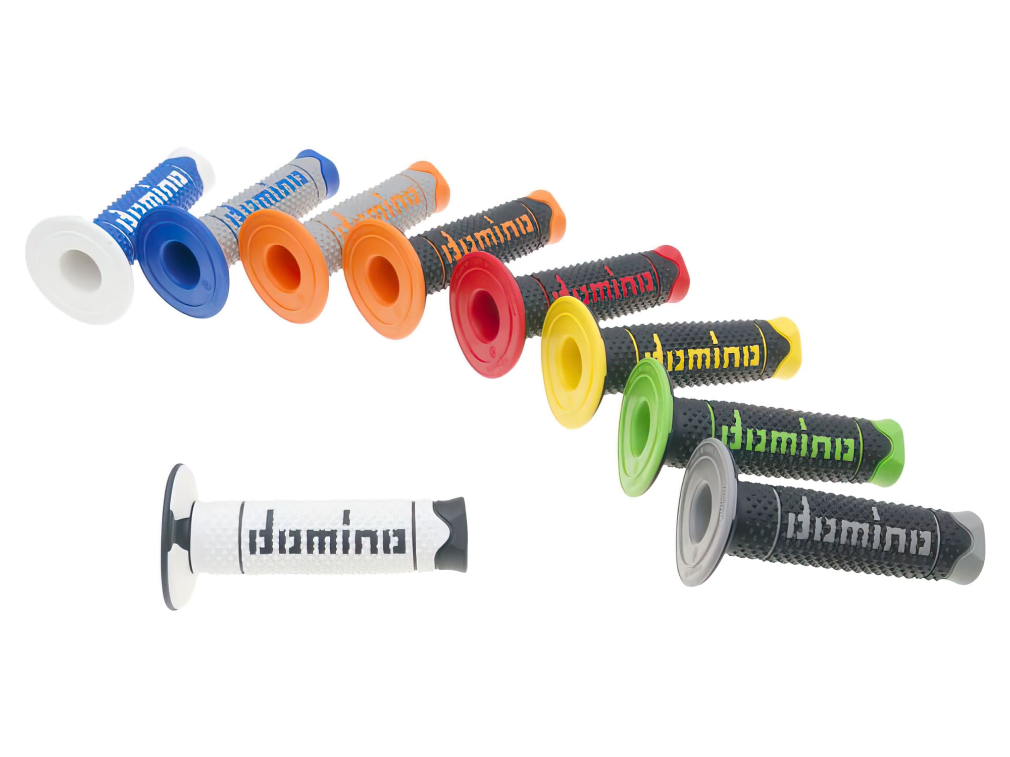 DOM37237RP Manopole Domino A260 Off-Road grigio / blu, COD: DOM37237RP