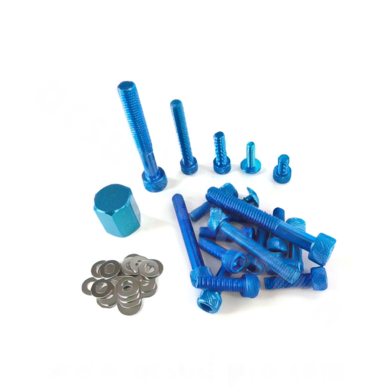 CM77171100 Set Viti Decorazione MBK Booster/Yamaha BW's blu anodizzato, COD: CM77171100