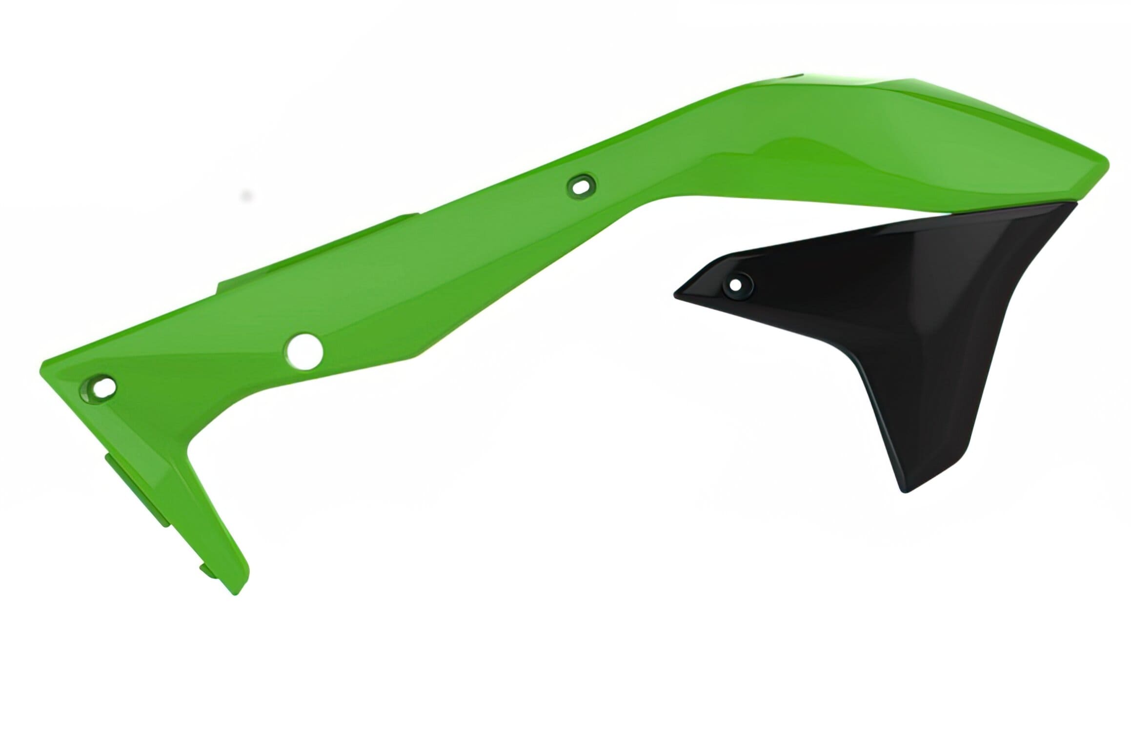 POL-8554200002 Carene laterale anteriore Polisport colore originale verde / nero Kawasaki KXF 450 2016, COD: POL-8554200002