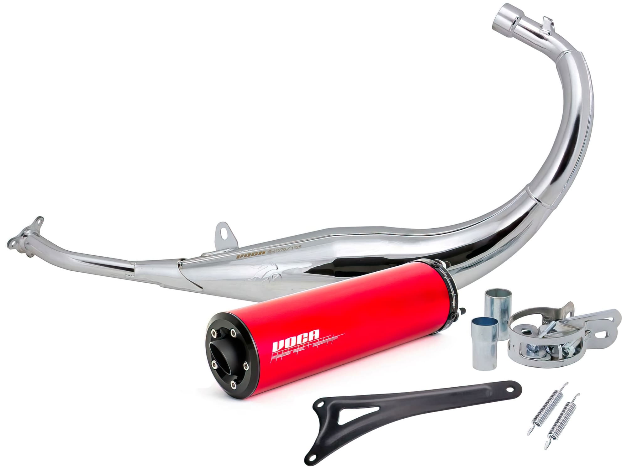 VCR-RD15190/RE Marmitta VOCA 50/70cc (CE) Cromo / Silenziatore rosso Beta RR 2012