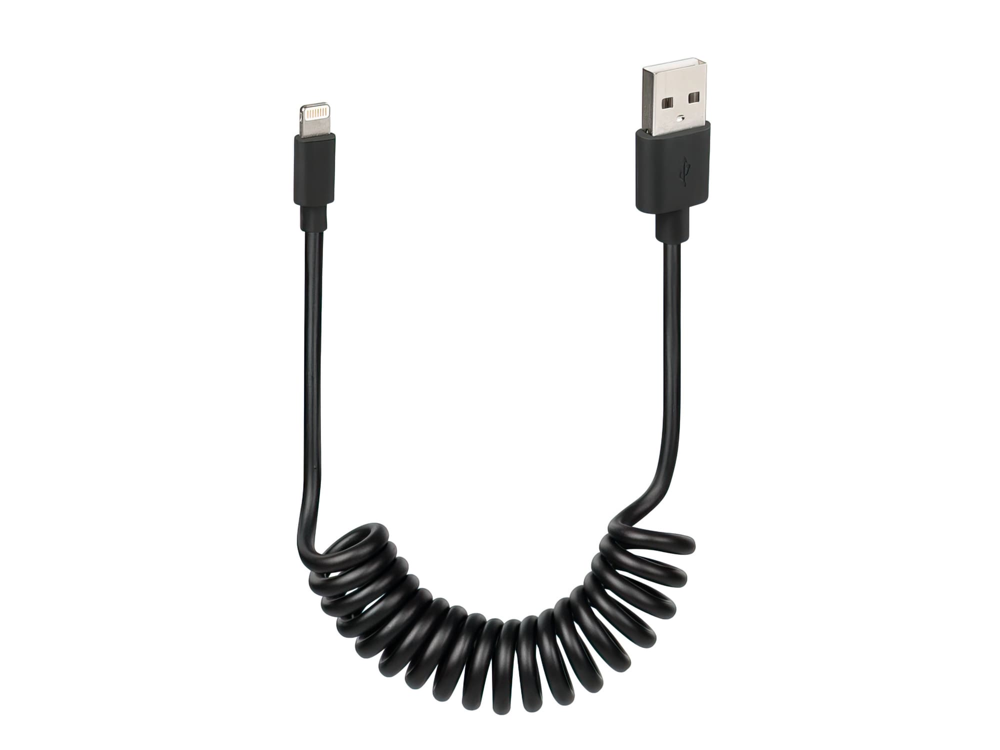 OLAMP-38701 Cavo USB a spirale tipo Apple 8-pin 100cm nero