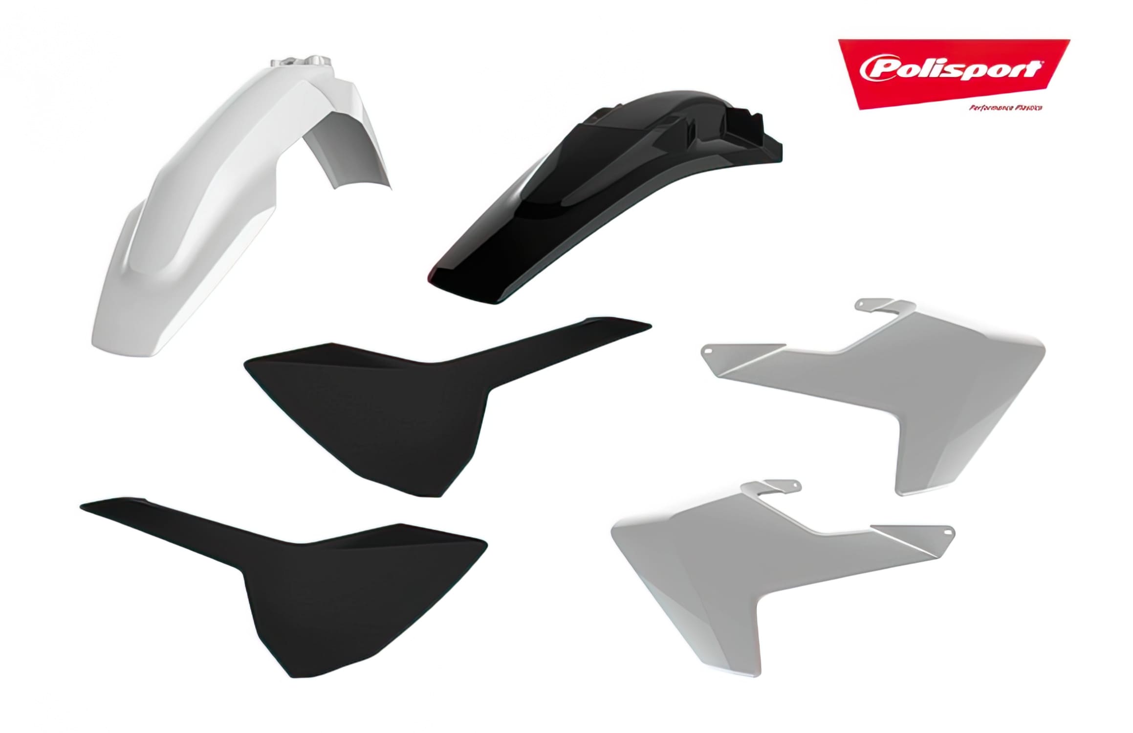 POL-90829 Kit Carena Polisport Husqvarna FC / TC / FE / TE bianco / nero