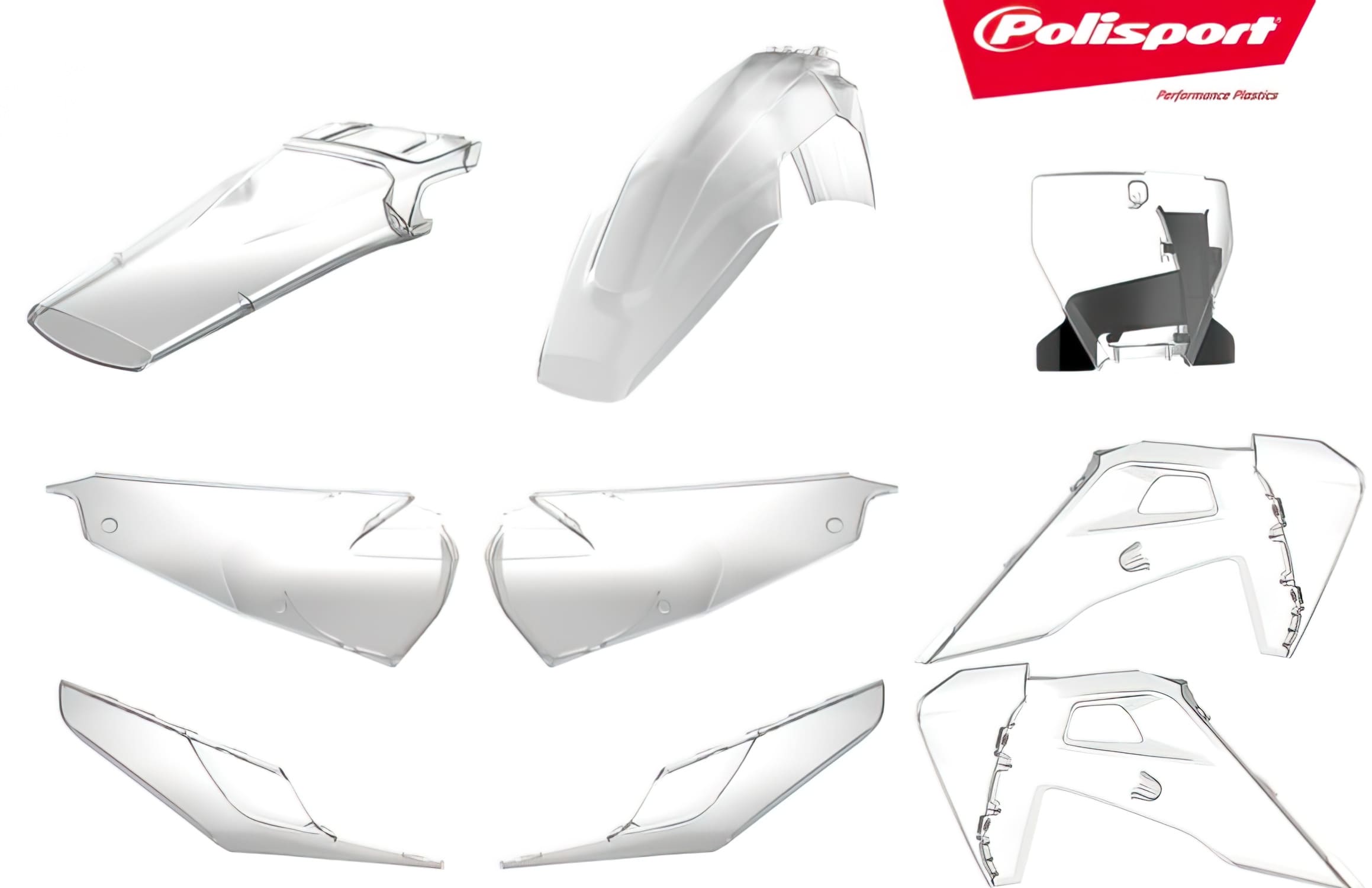 POL-90800 Kit Carena Polisport trasparente Husqvarna TC / FC