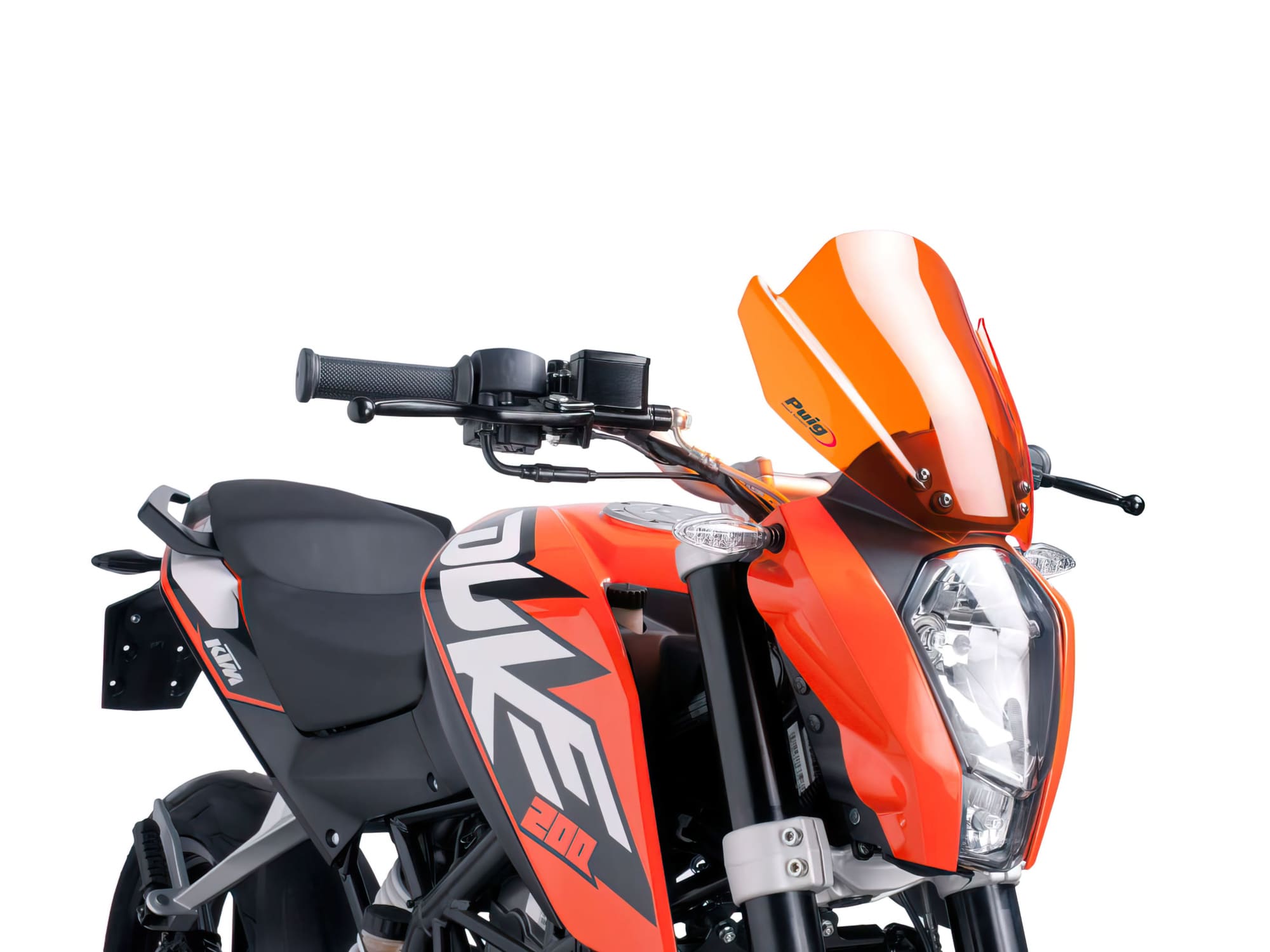 PUI6275T Puig New Generation Windshield Orange KTM Duke 125 / 200 / 390 2011-16