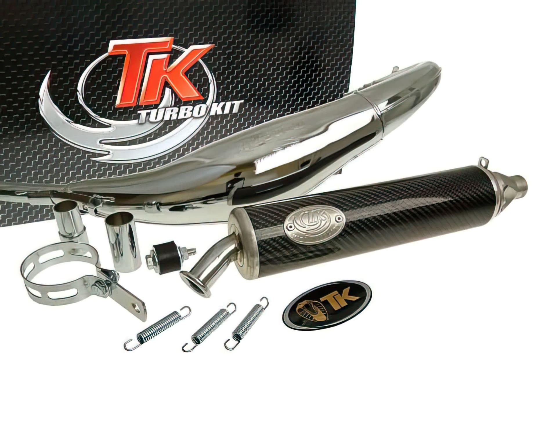 TK-H10078-Q Marmitta Turbo Kit Road RQ Chrom Rieju RS2