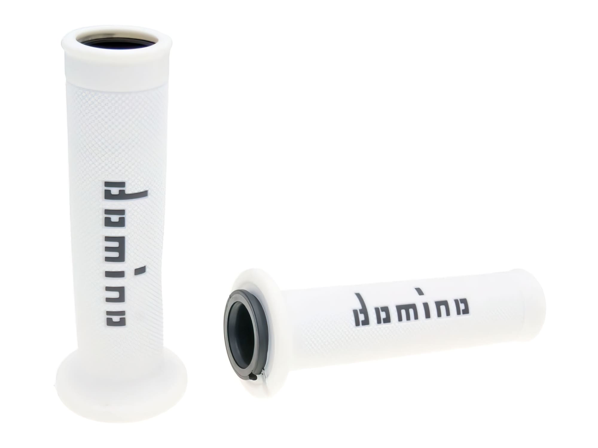 DOM37191RP Manopole Domino A010 On-Road bianco / nero (aperto), COD: DOM37191RP