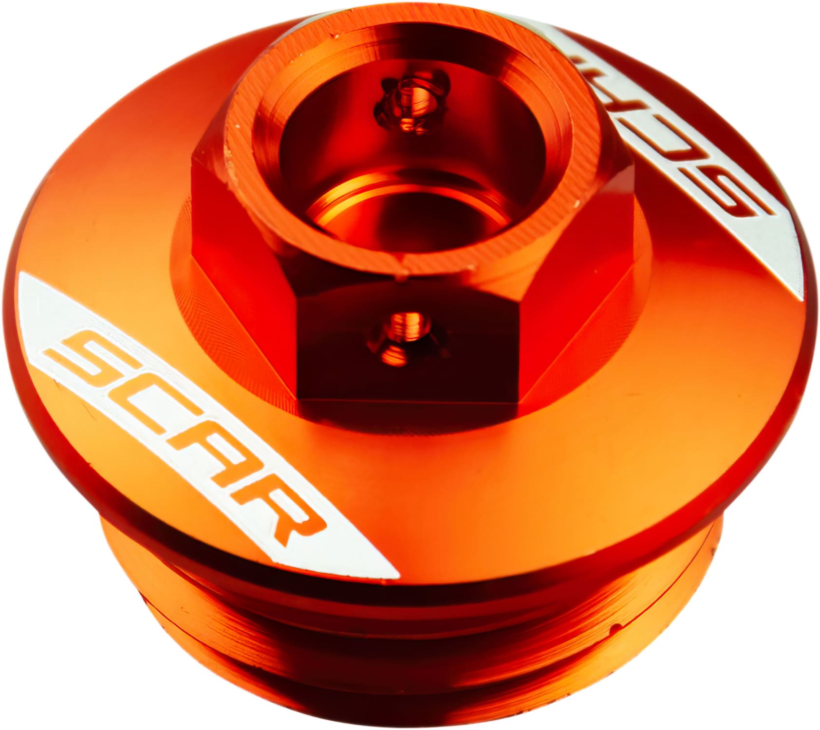 SC-09500443 Tappo di riempimento olio Scar alluminio KTM / Husqvarna arancione