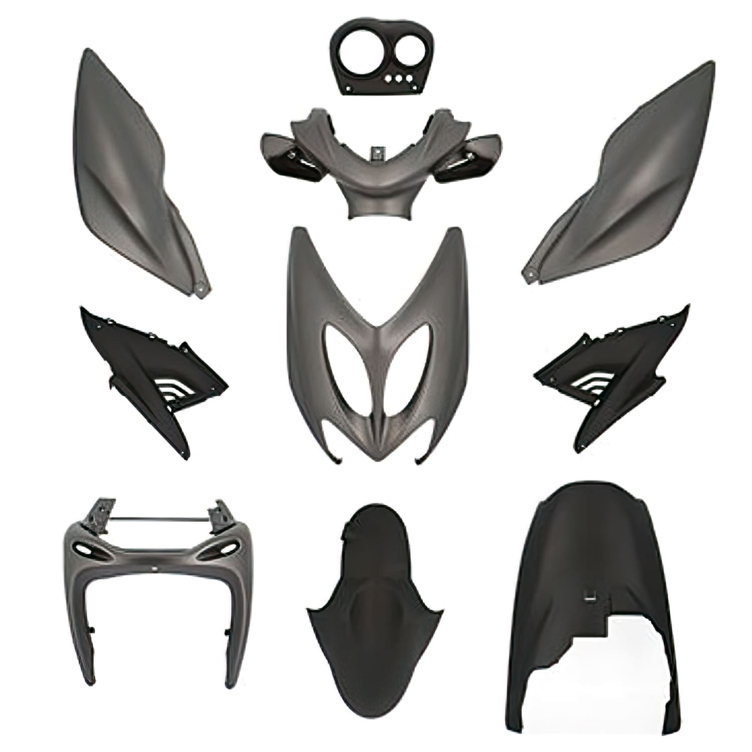 CGN508884 Fairing kit 10 pieces black / grey Yamaha Aerox after 2013