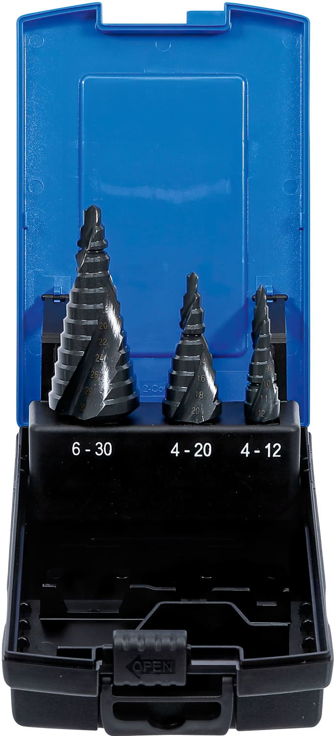 BGS1945 Set punte a gradino BGS Ø 4 - 30 mm 3 pz., COD: BGS1945