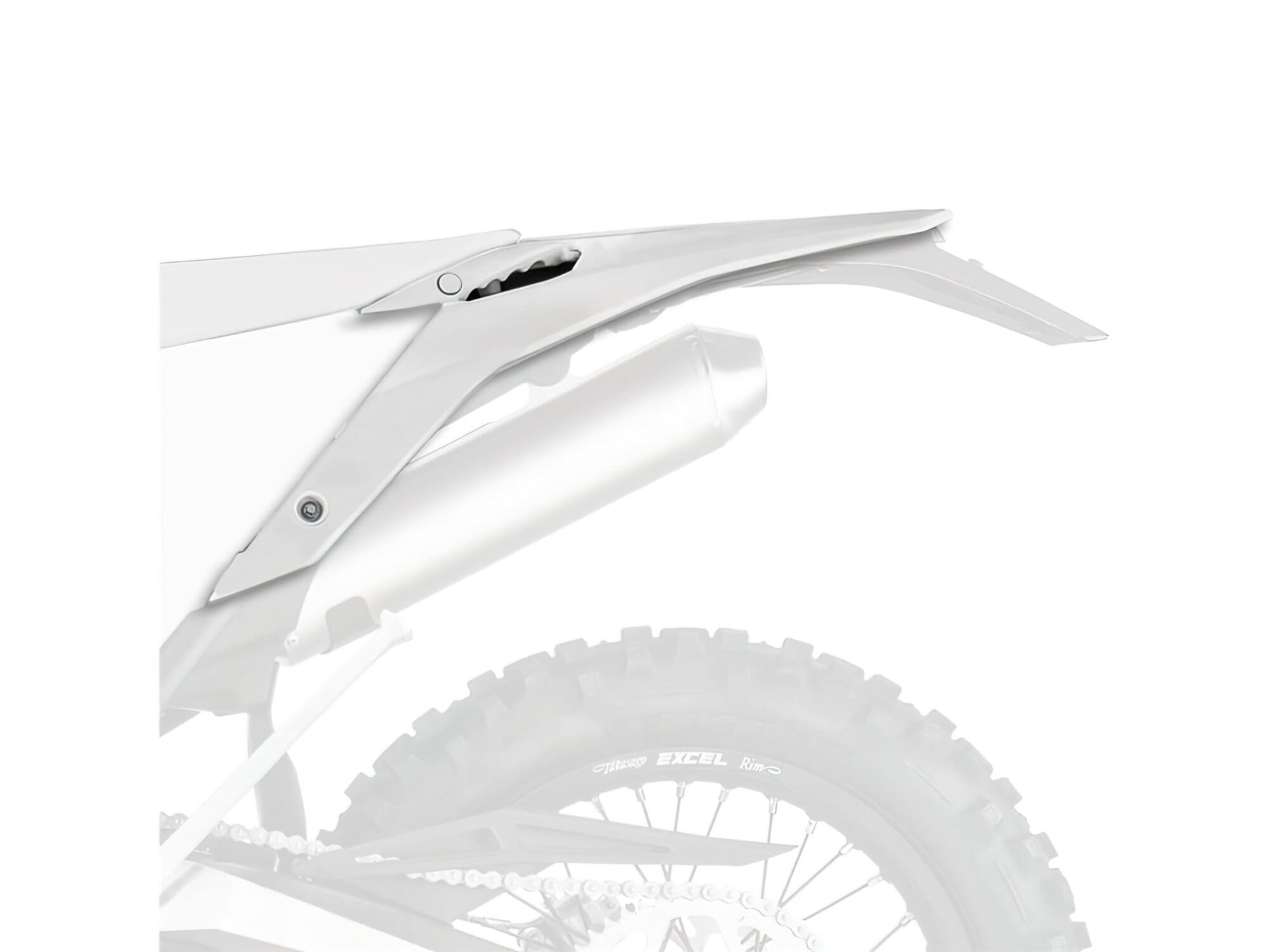 POL-8466800002 Parafango posteriore Polisport + Carene laterali bianco Beta RR