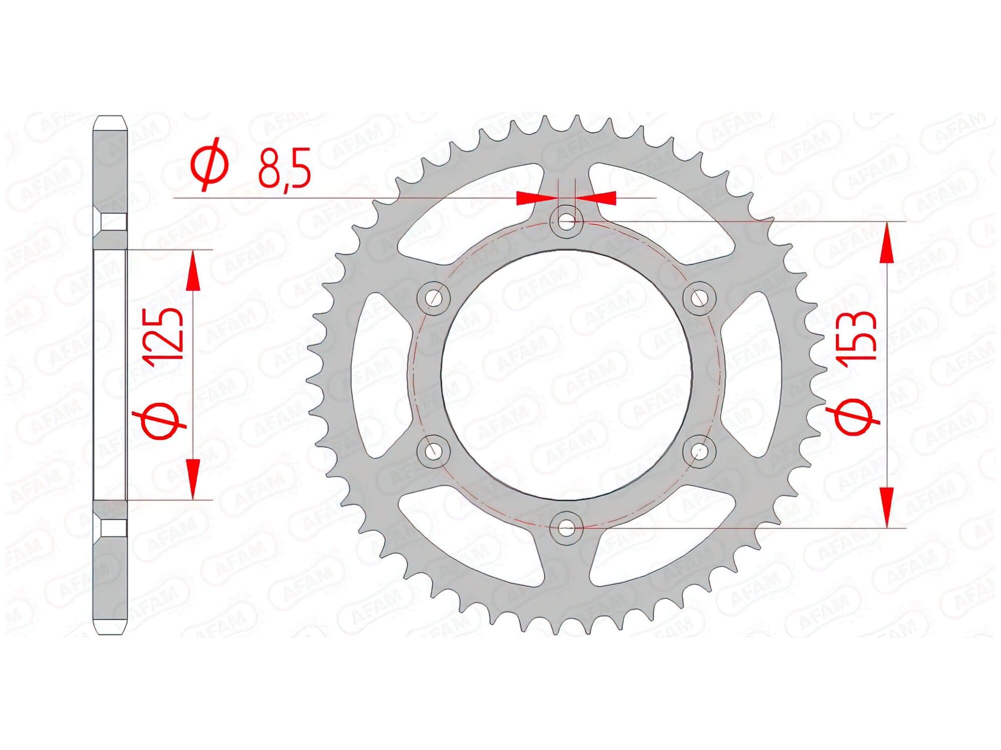 1074330002 Corona Afam acciaio autopulente Z49 Honda CR / CRF / XR, COD: '1074330002