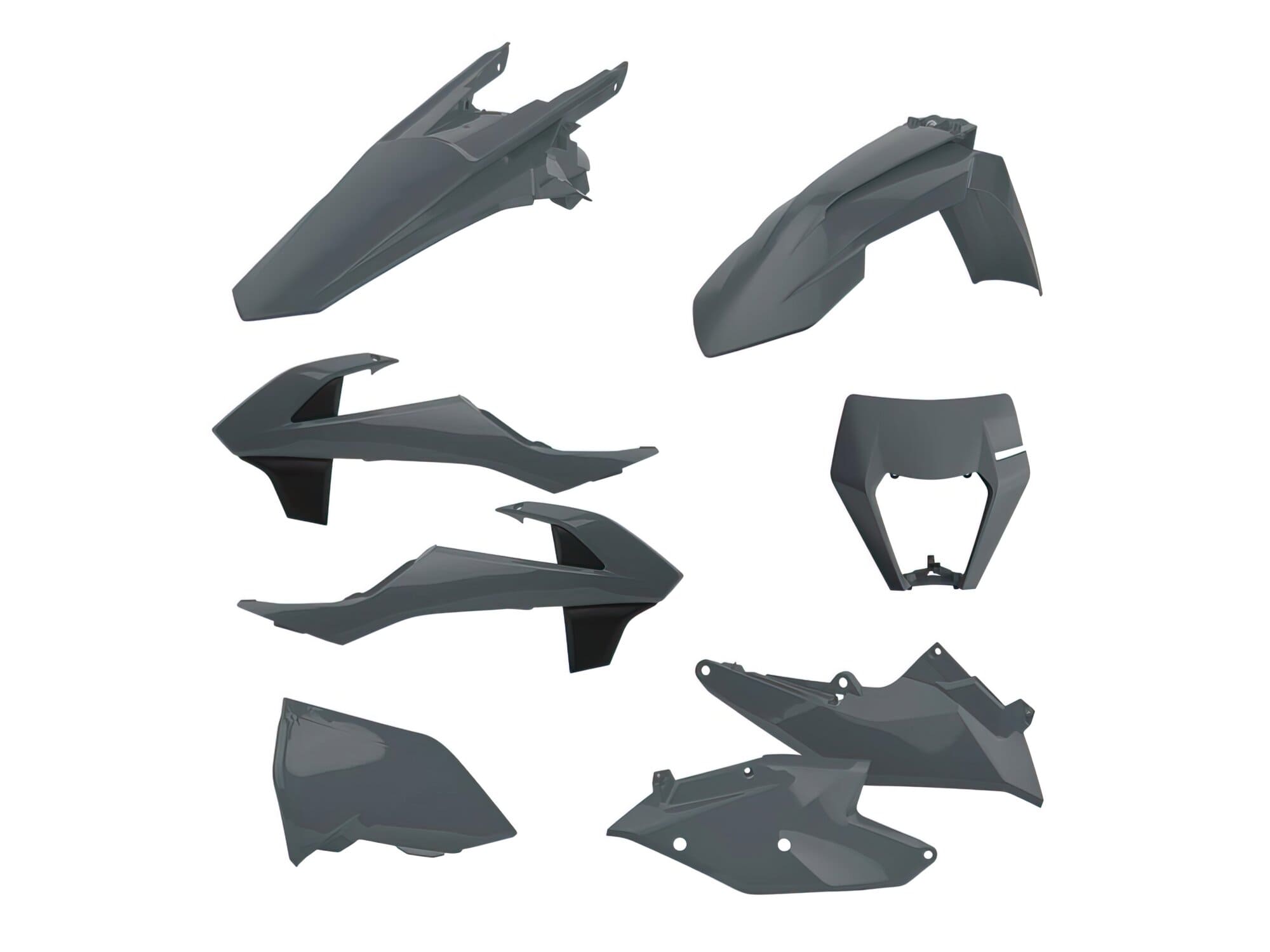 POL-90889 Kit Carena Polisport Enduro grigio Nardo KTM EXC / EXC-F