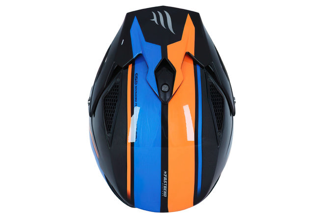 SF-163070 MT Streetfighter SV Twin Trial Helmet Black / Blue / Gloss Orange XS