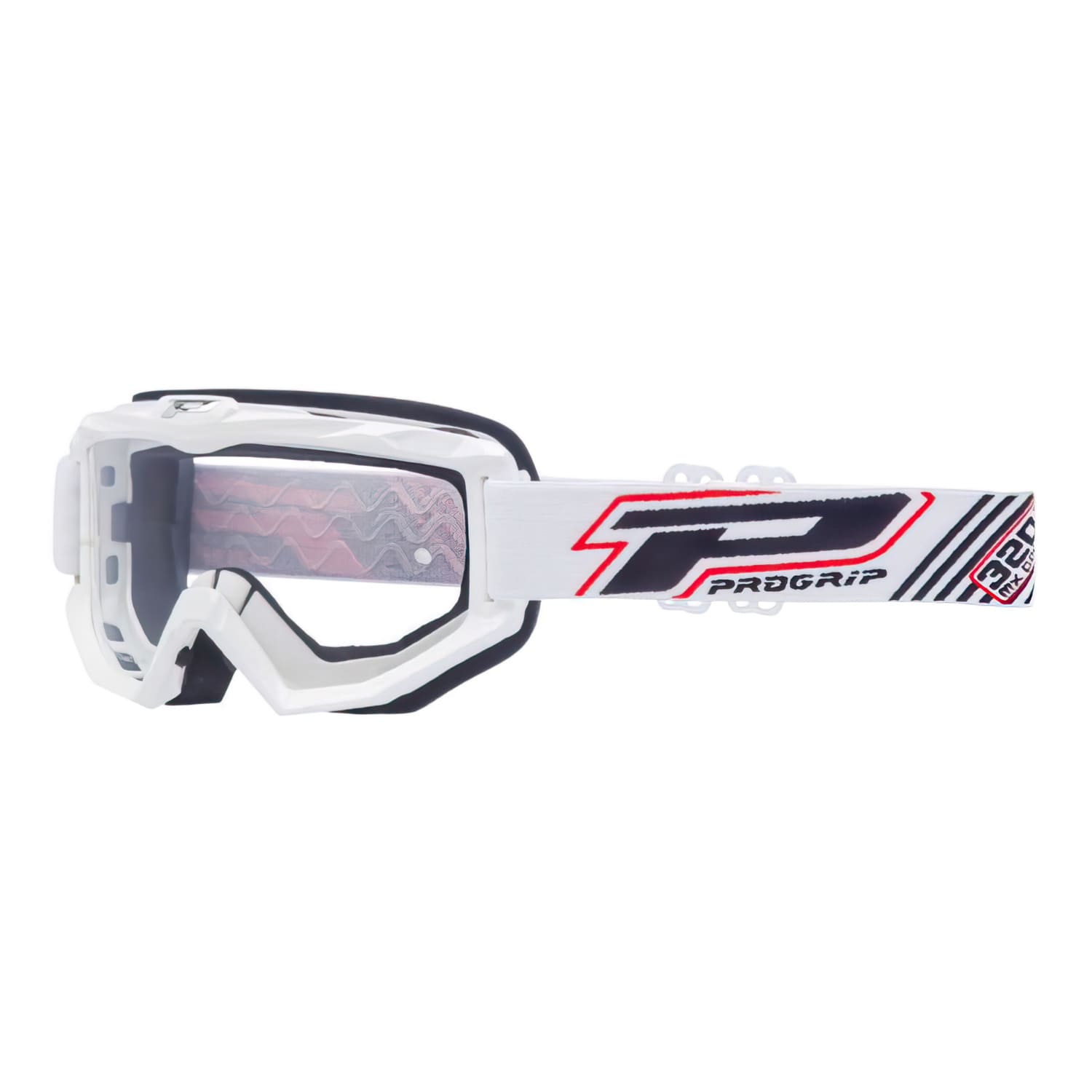 PG3201-30047 Maschera cross ProGrip 3201 trasparente bianco, COD: PG3201-30047