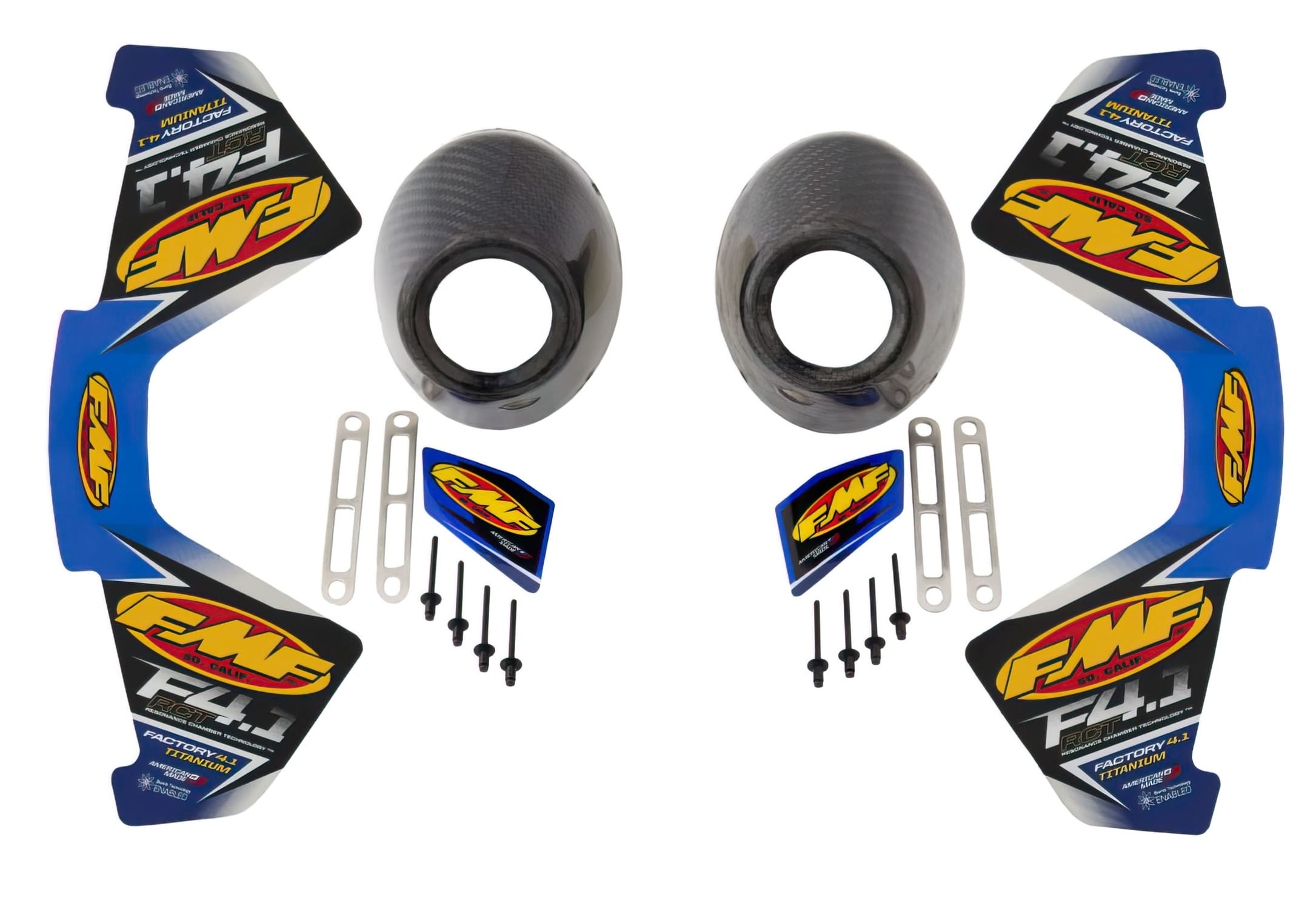 FMF18600702 Kit terminali + adesivi scarico FMF Factory 4.1 RCT CRF 250, COD: FMF18600702