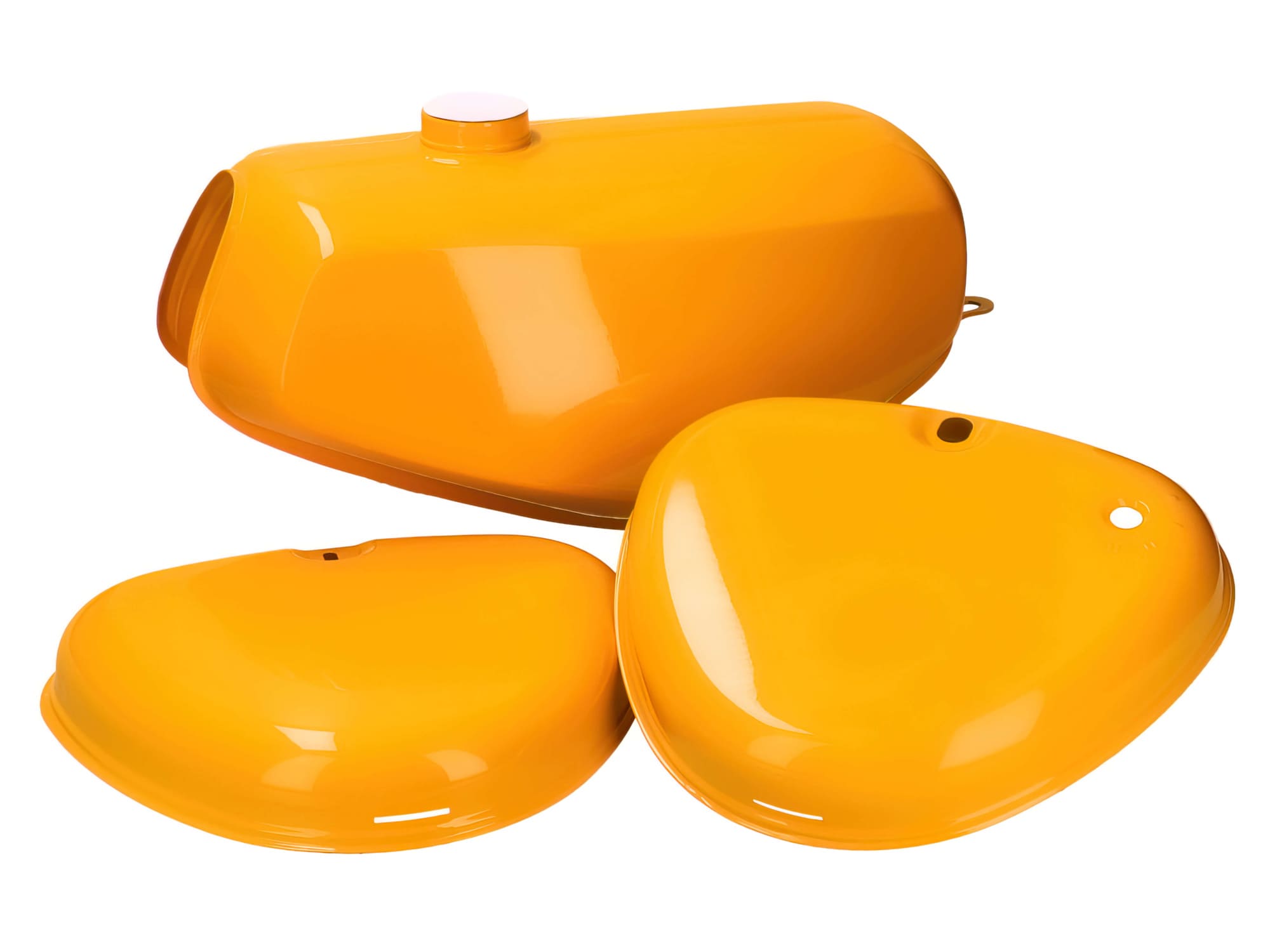 MOF-KIT.C.40551-1007 Set serbatoio + coperchi laterali giallo brunastro Simson S50 / S51 / S70