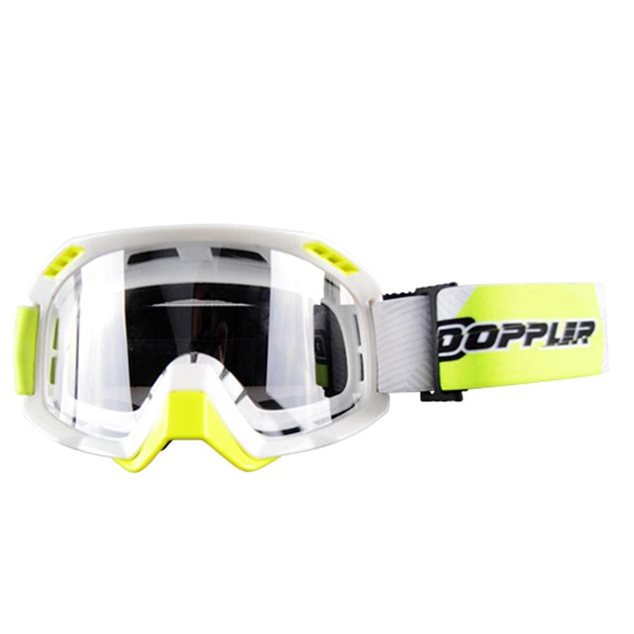 CGN500292 Maschera cross lente doppia Doppler bianco / giallo, COD: CGN500292