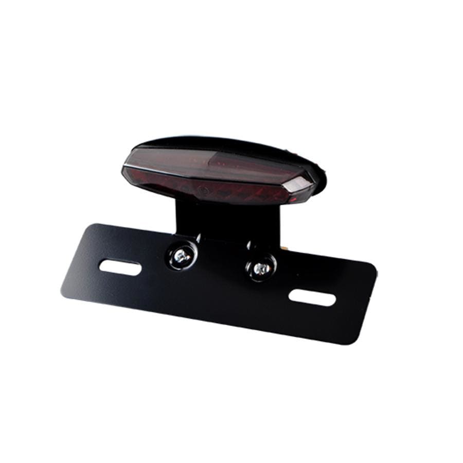 STR-542.82 Fanalino 9 LEDs sfumato con supporto + illuminazione targa nero omologato CE