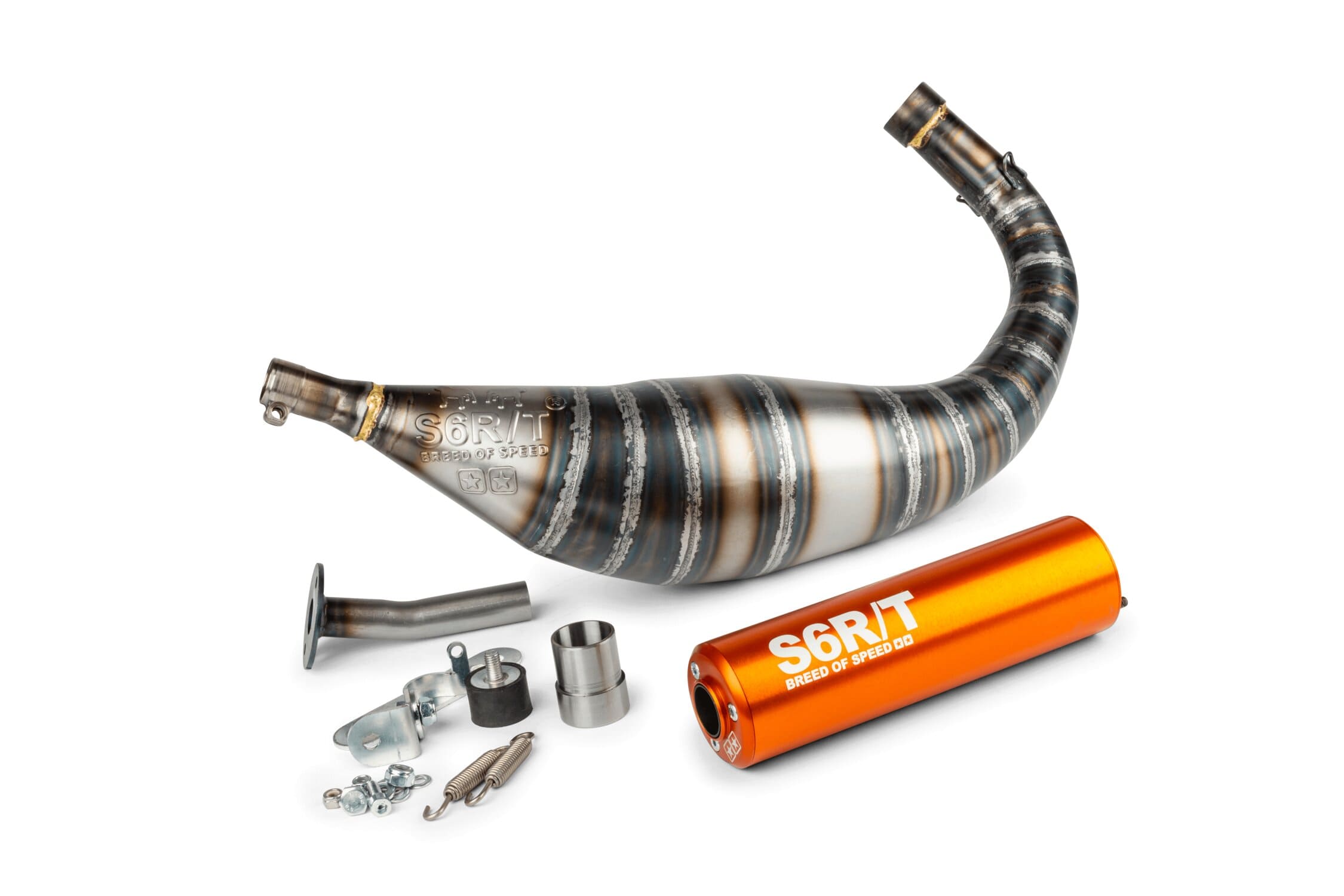 S6-96188851/OR Marmitta Stage6 R/T 80 - 90cc CNC Arancio Minarelli AM6, COD: S6-96188851/OR