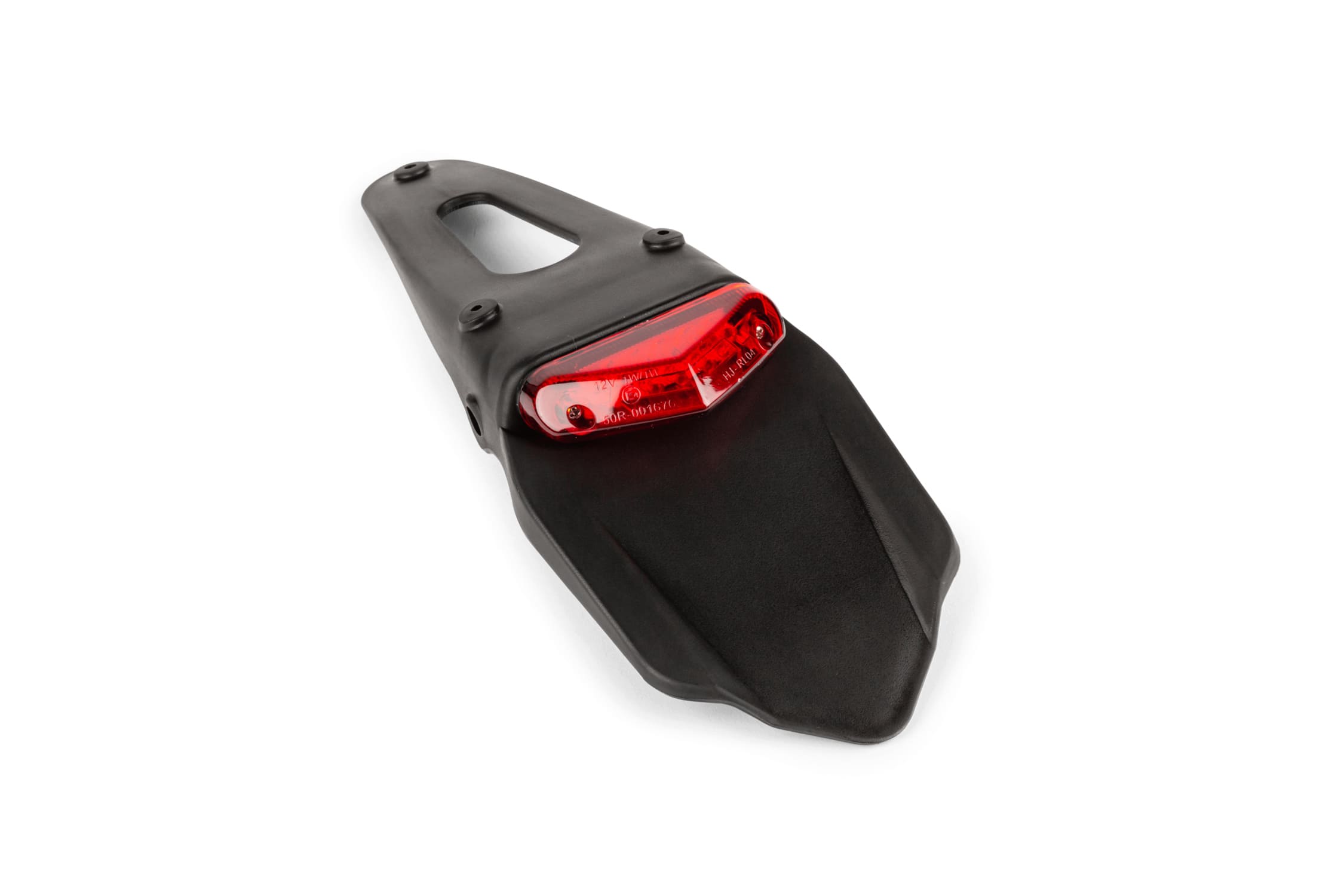 STR-542.91 Portatarga con fanalino rosso 6 LEDS Supermoto 50cc omologato CE
