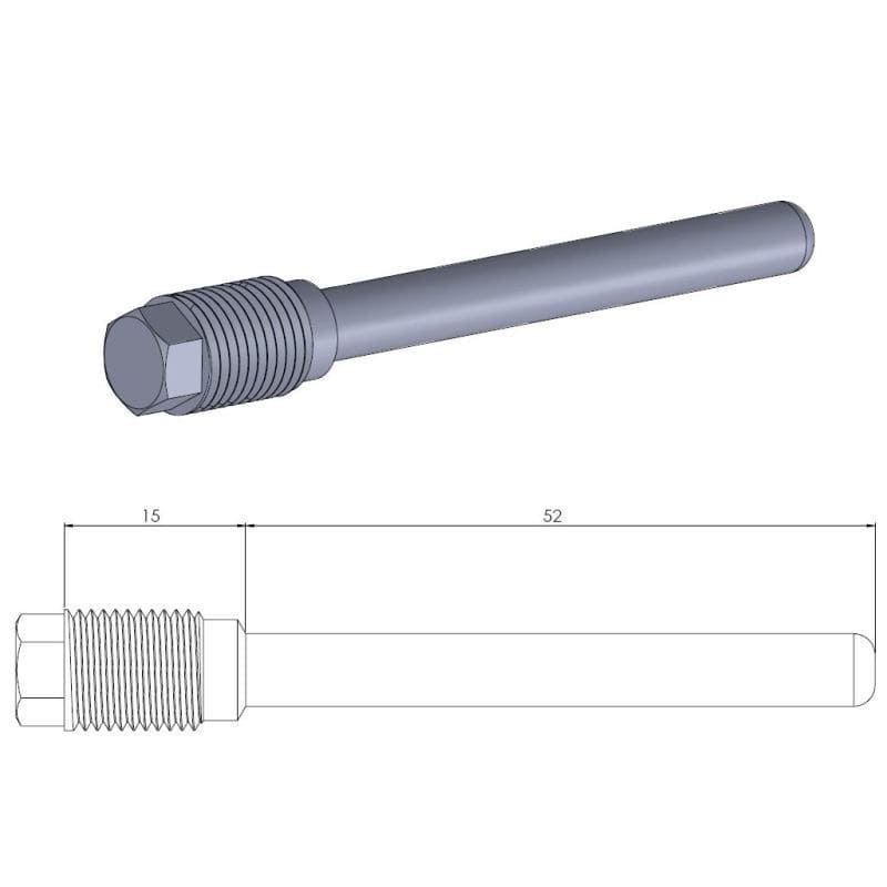 MMAST-17020369 Rear brake pad pin Moto Master Beta / Honda / Suzuki / Kawasaki / Yamaha