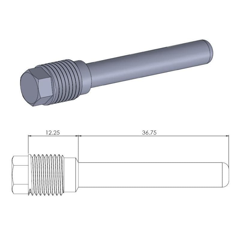 MMAST-17020370 Perno pastiglie freno anteriore Moto Master GasGas / Rieju, COD: MMAST-17020370