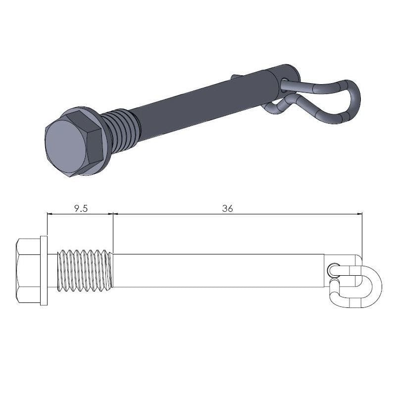 MMAST-17020391 Perno pastiglie freno Moto Master posteriore TC / SX 85, COD: MMAST-17020391