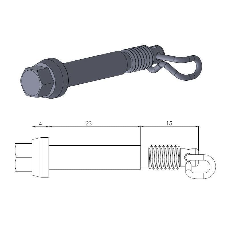 MMAST-17020395 Perno pastiglie freno Moto Master anteriore TC / SX 65, COD: MMAST-17020395