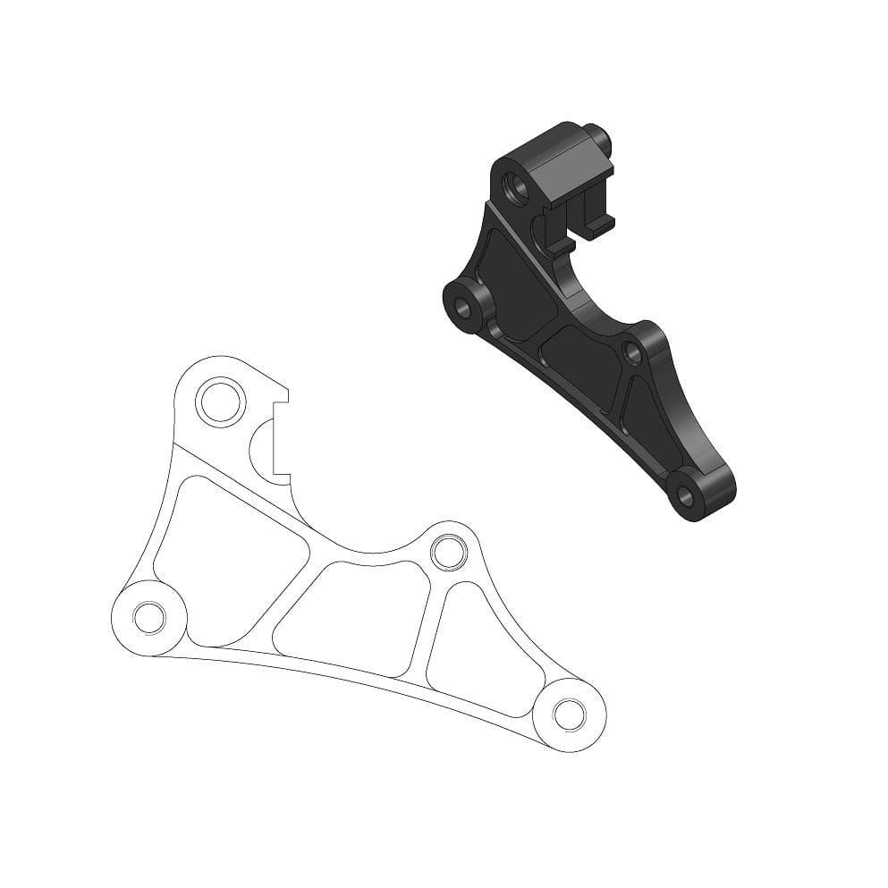 MMAST-17040418 Supporto pinza freno Moto Master Supermoto Street 320mm KXF dopo 2006, COD: MMAST-17040418
