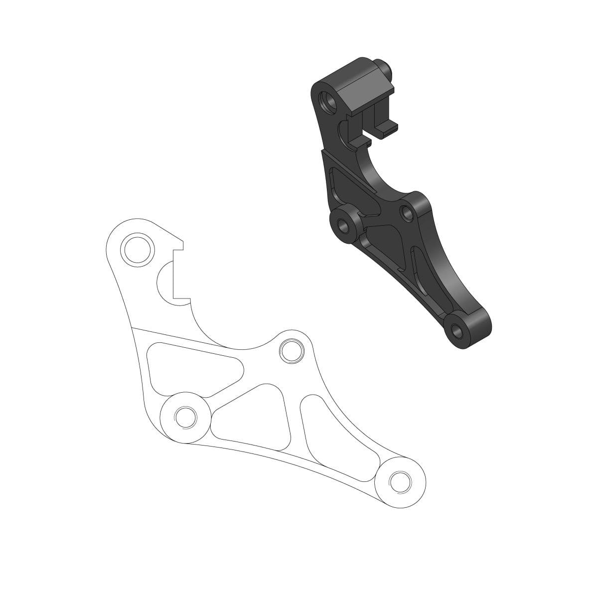 MMAST-17040431 Supporto pinza freno Moto Master Street 320mm YZF dopo 2016, COD: MMAST-17040431