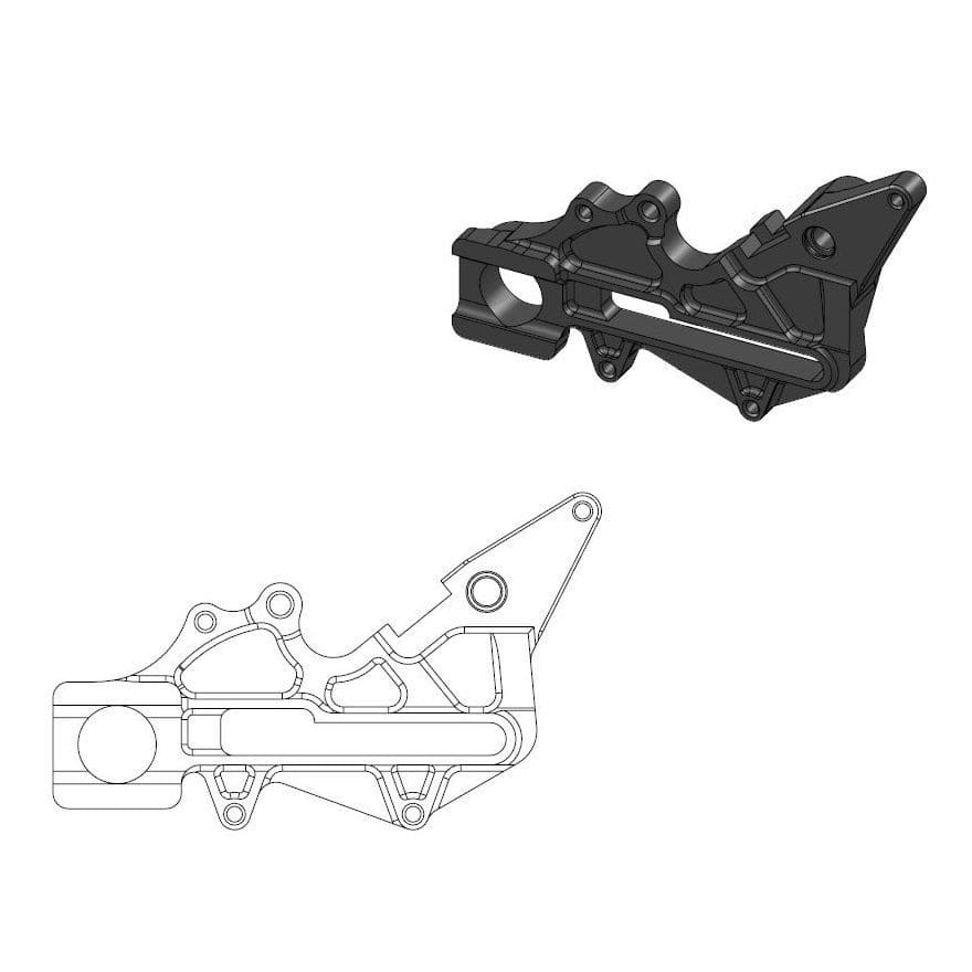 MMAST-17040441 Supporto pinza freno Moto Master 220mm nero KTM / Husqvarna, COD: MMAST-17040441