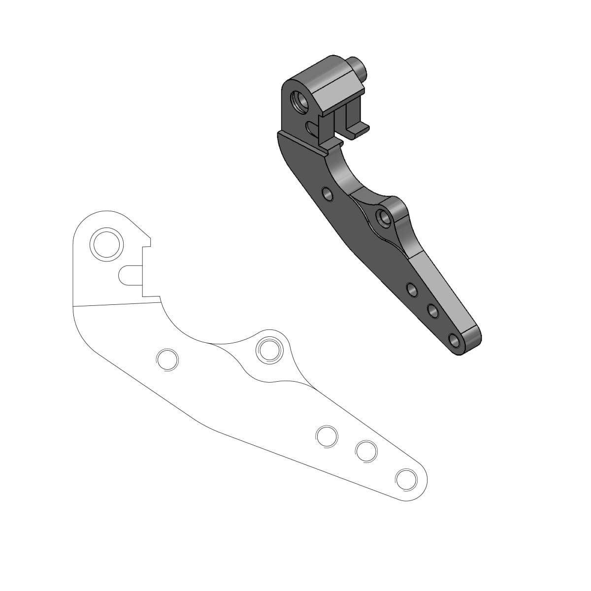 MMAST-17040464 Supporto pinza freno Moto Master 298 mm Husqvarna TE / FE, COD: MMAST-17040464