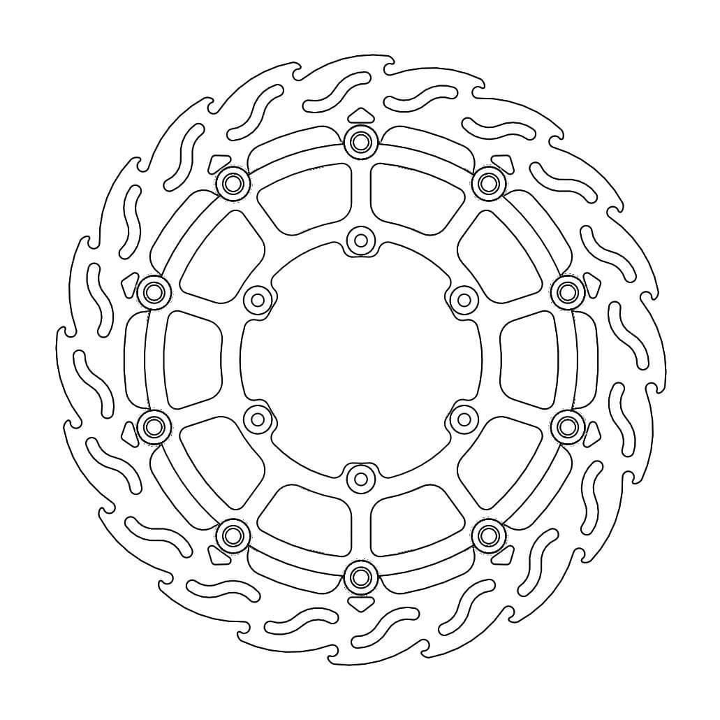 MMAST-17102535 Disco freno flottante Moto Master Flame Supermoto Racing 320mm nero GasGas / Rieju, COD: MMAST-17102535