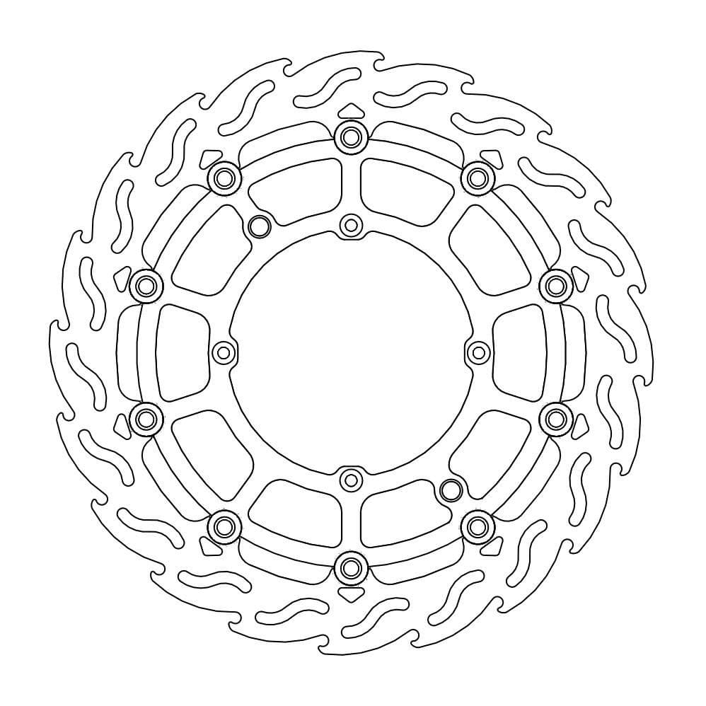 MMAST-17102538 Disco freno flottante Moto Master Flame Supermoto Racing 320mm Husqvarna CR / WR / TC/ TE, COD: MMAST-17102538