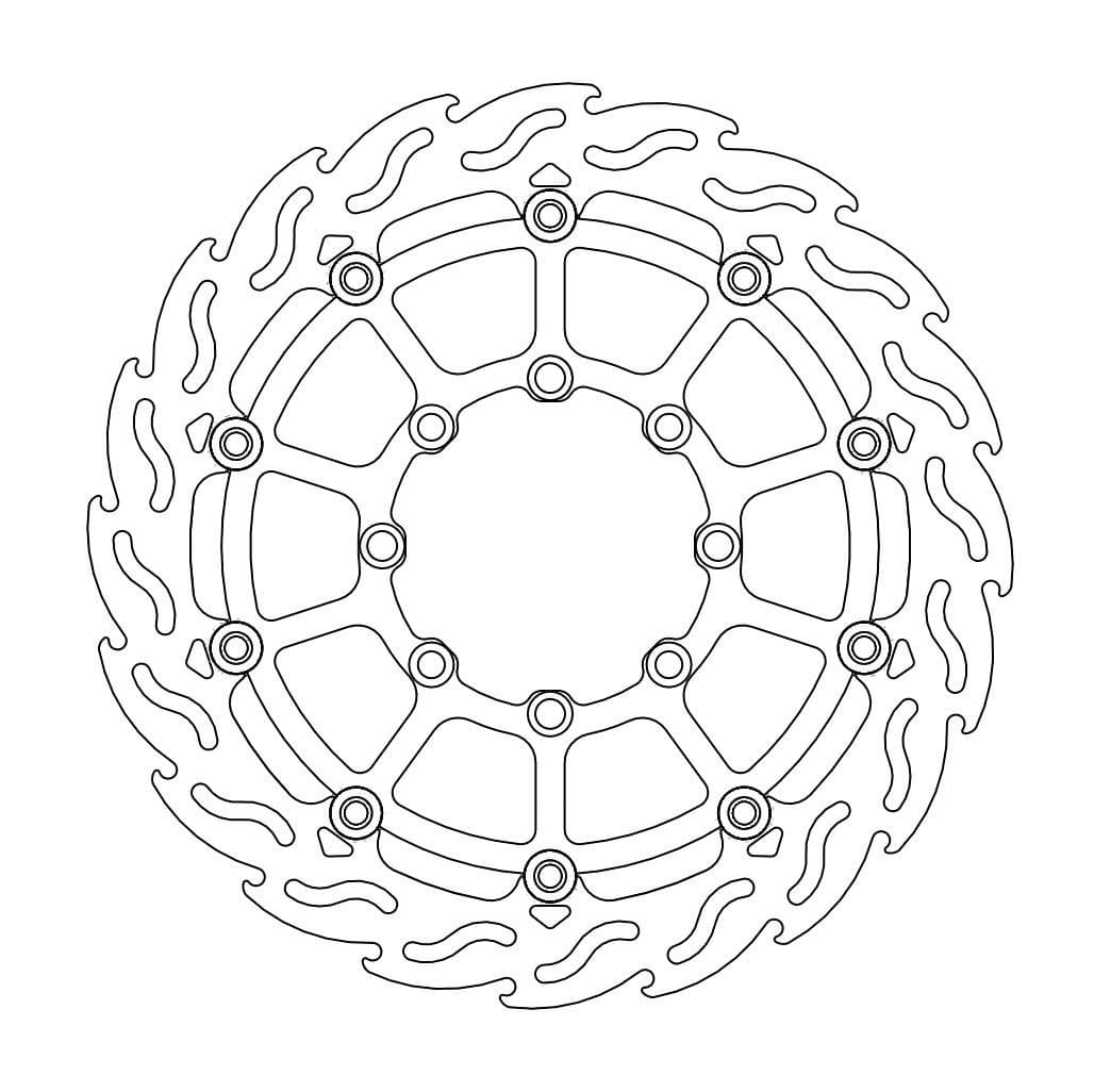 MMAST-17102539 Disco freno flottante Moto Master Flame Supermoto Racing KX / KXF fino 2005, COD: MMAST-17102539