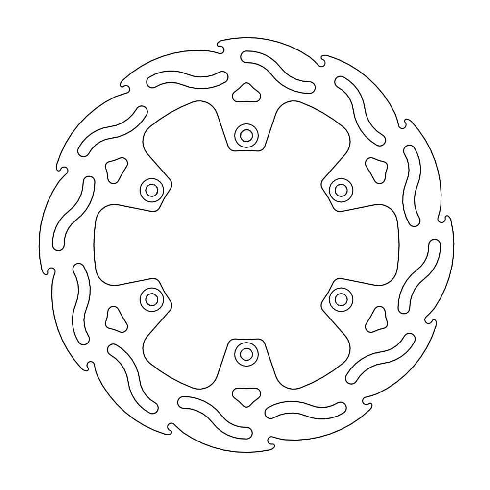 MMAST-17110722 Brake Disc Moto Master Flame Rear KX 125 / 250 1989 - 2002