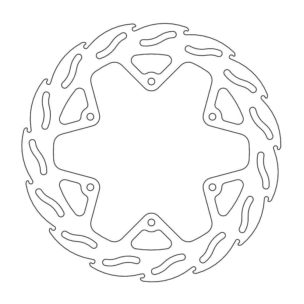 MMAST-17110977 Moto Master Flame Rear Brake Disc YZ / YZF